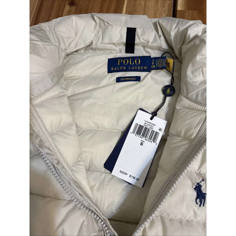 Polo Ralph Lauren Classic Puffer Vest Basic Sand Size Small NWT $198 - Picture 12 of 12